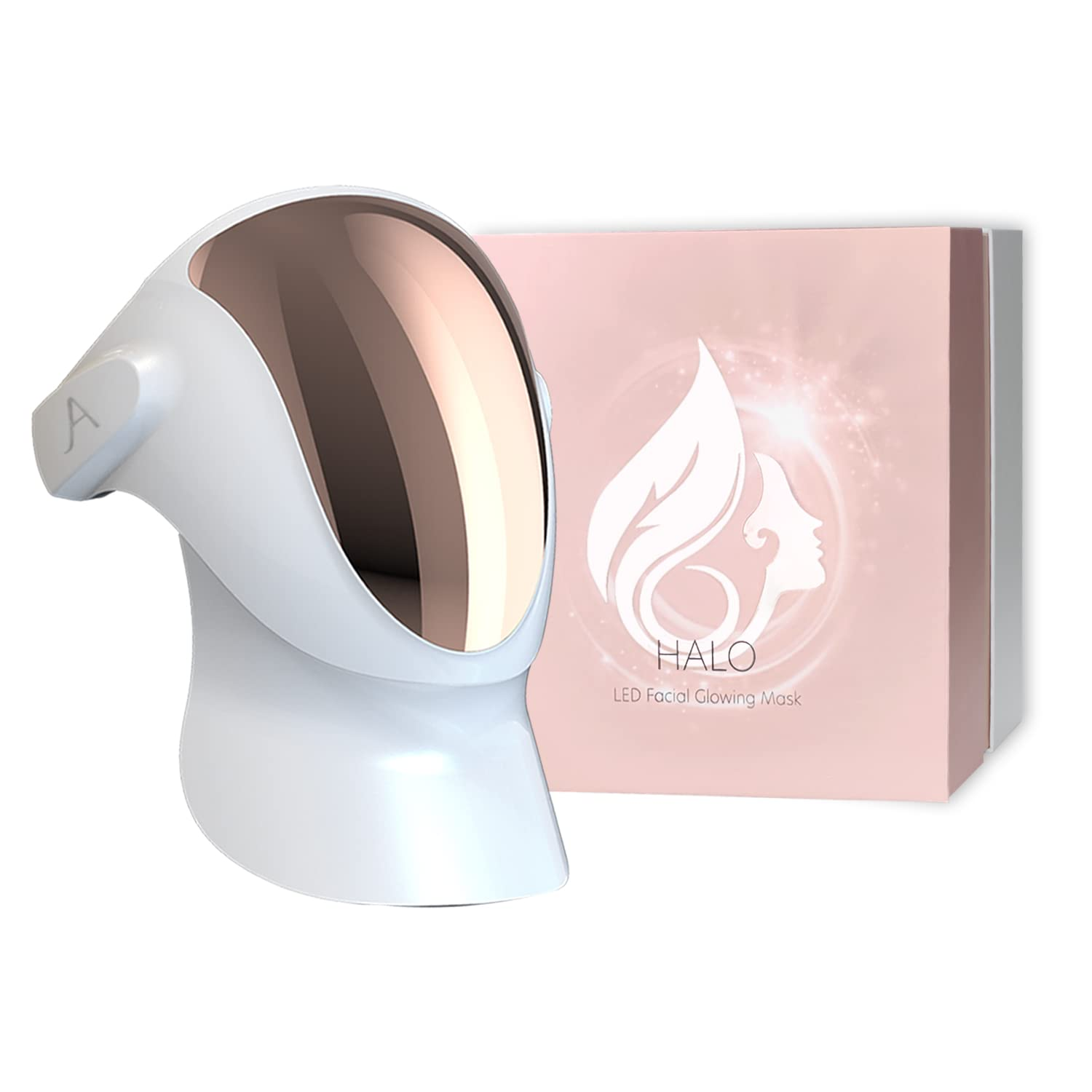 Led Face Mask Light Therapy, Aphrona® Halo Led Light Therapy Facial and Neck Skin Care Mask, Blue Light Red Light for Acne Wrinkle Reduce, New Generation...
