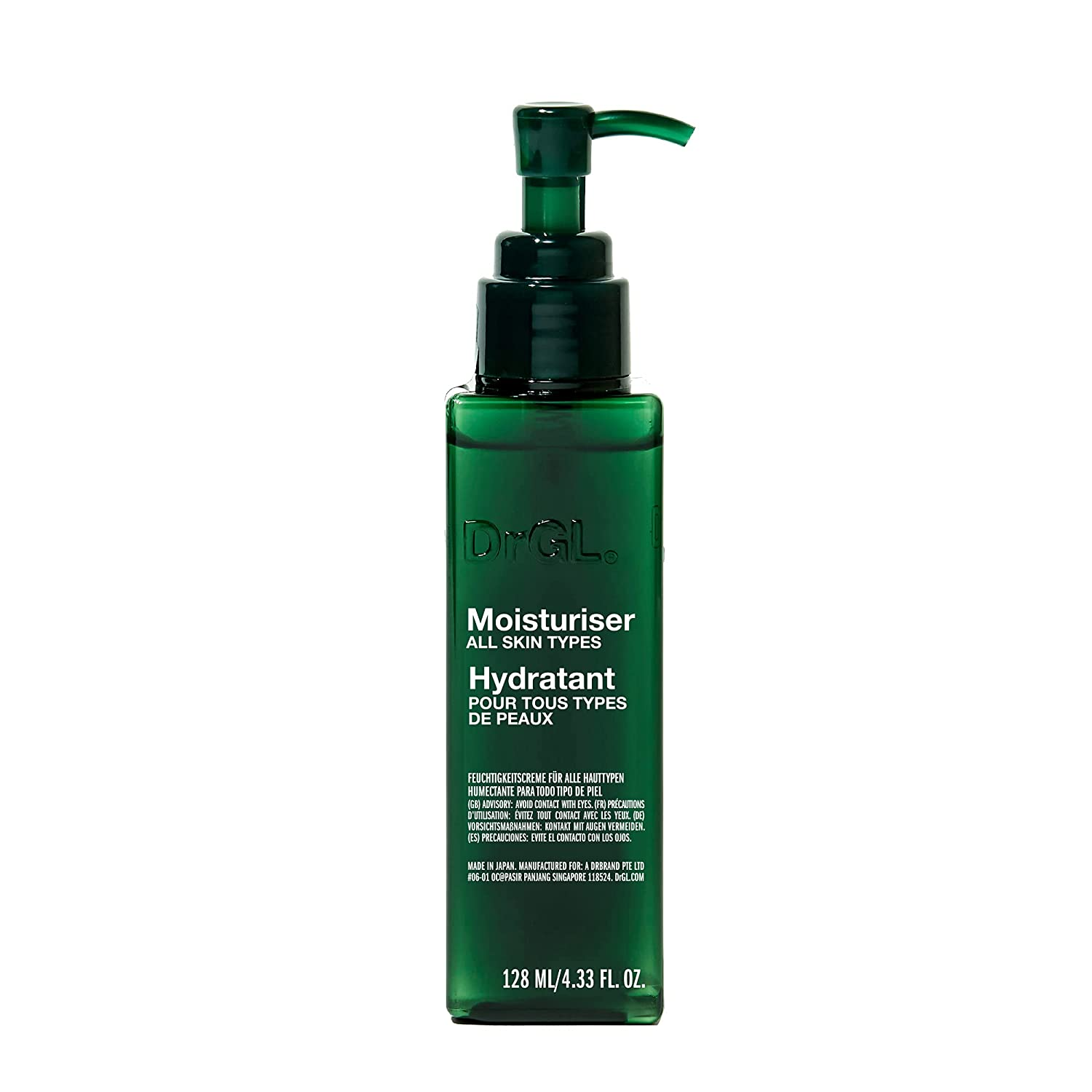 DrGL Moisturiser All Skin Types | Long Lasting Hydrating Moisturiser | Nourishing Care Sensitive Skin | Fast Absorbing Lotion | Ideal for Daily Use | 128ml